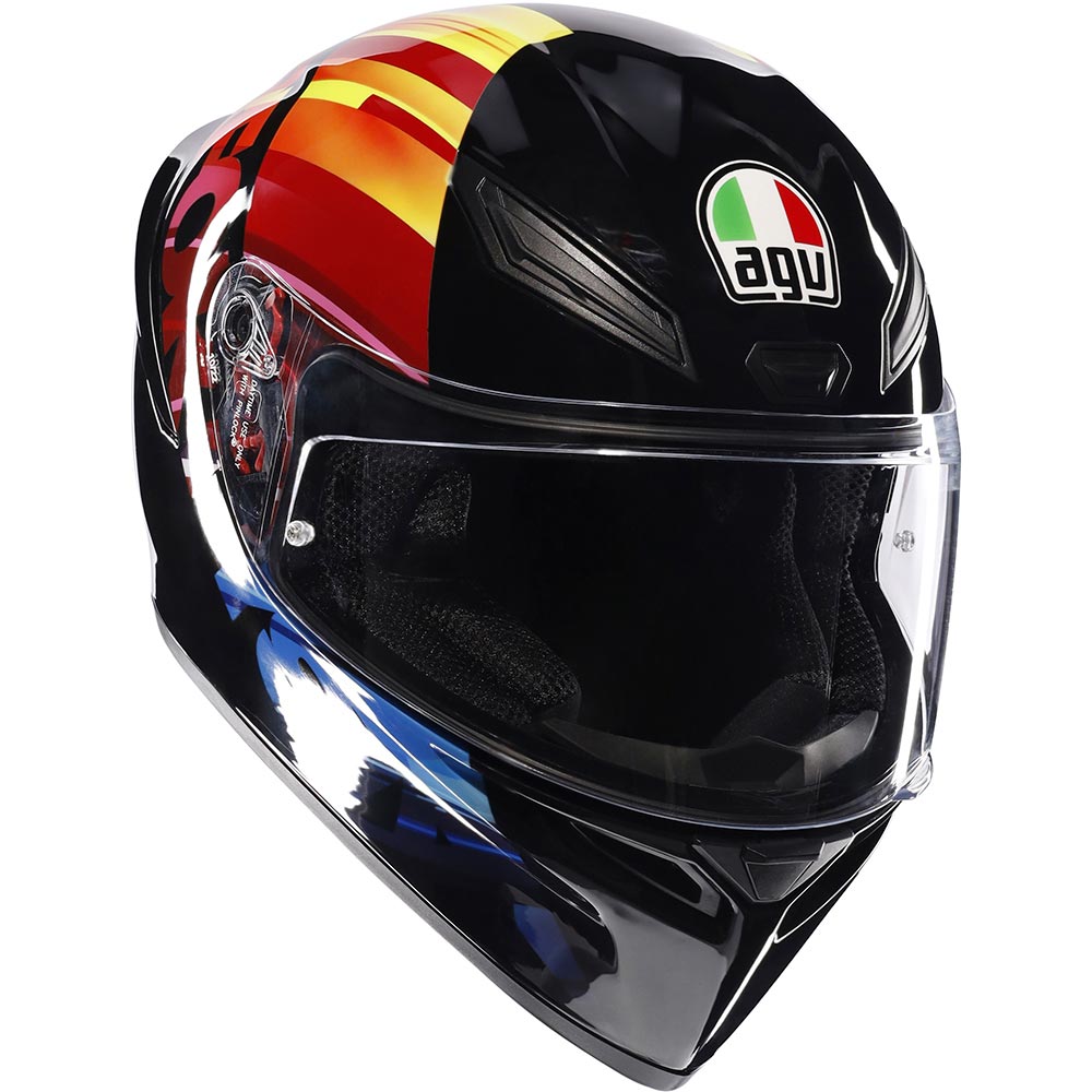 AGV - Casque K1 S Pulse 46 Noir / Multicolore