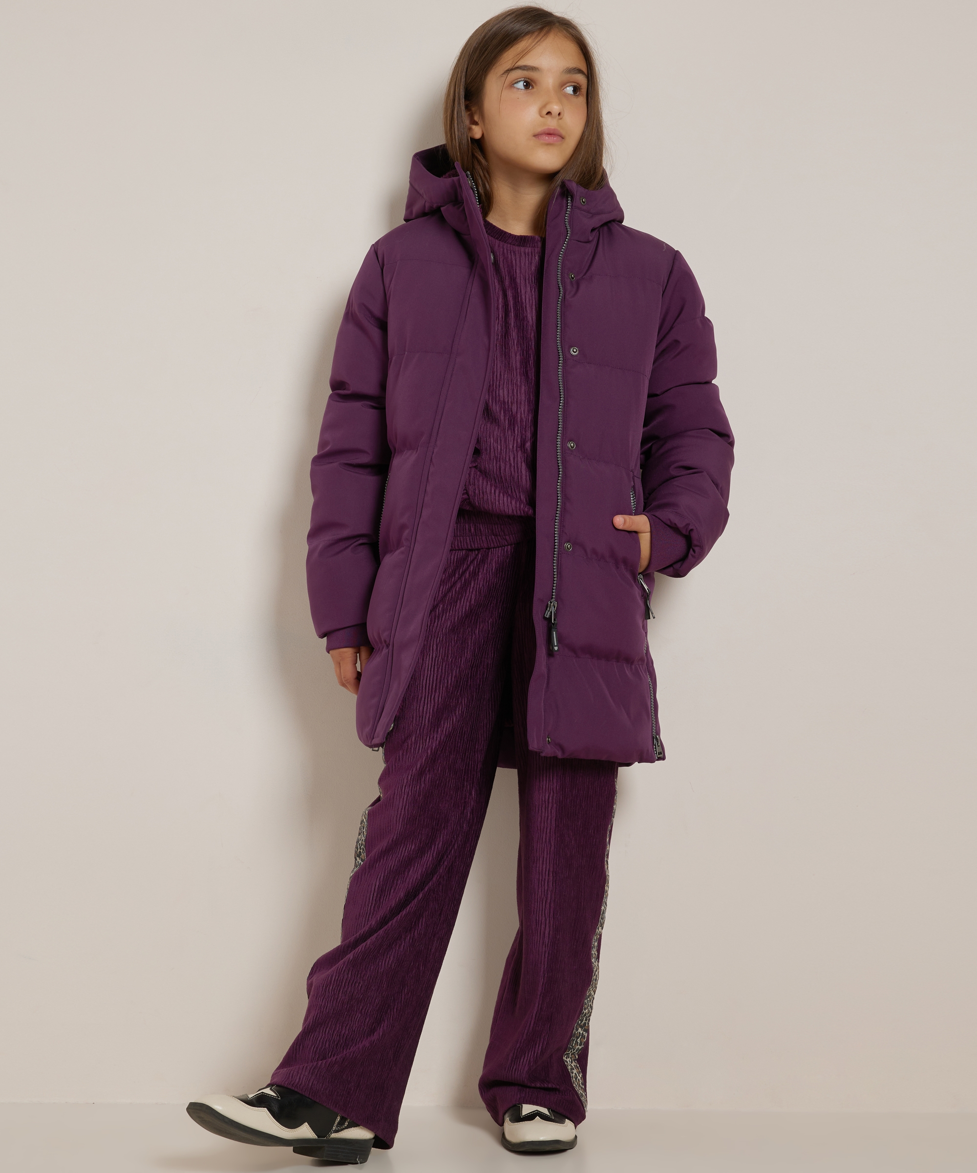 velvet trui met grote ruches