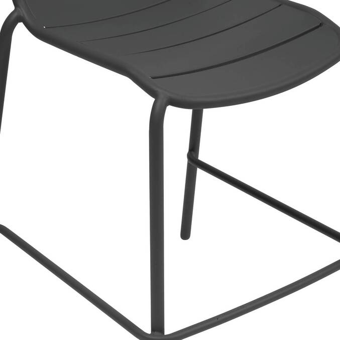 Chaise haute de jardin ALEGORIA Graphite