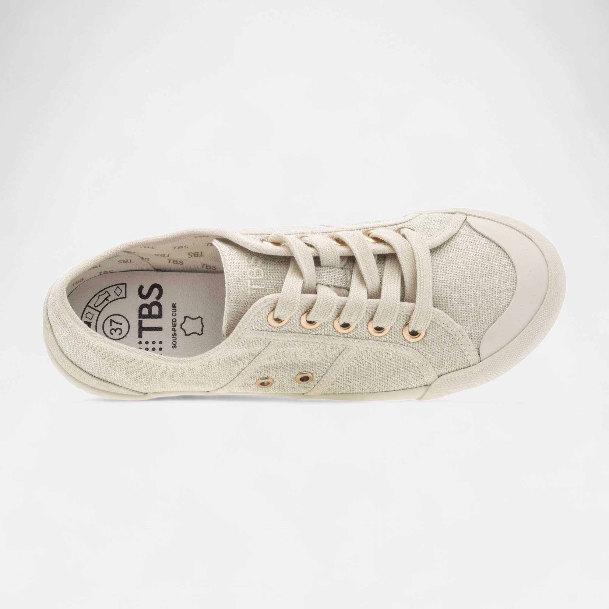 Baskets en toile Femme beige