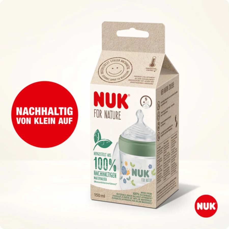 NUK Babyflasche NUK for Nature 150ml, grün