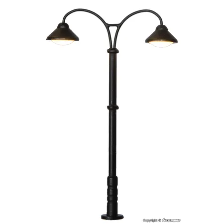Viessmann 6909 TT Bahnsteigleuchte Baden-Baden doppelt, 2 LEDs warmweiß