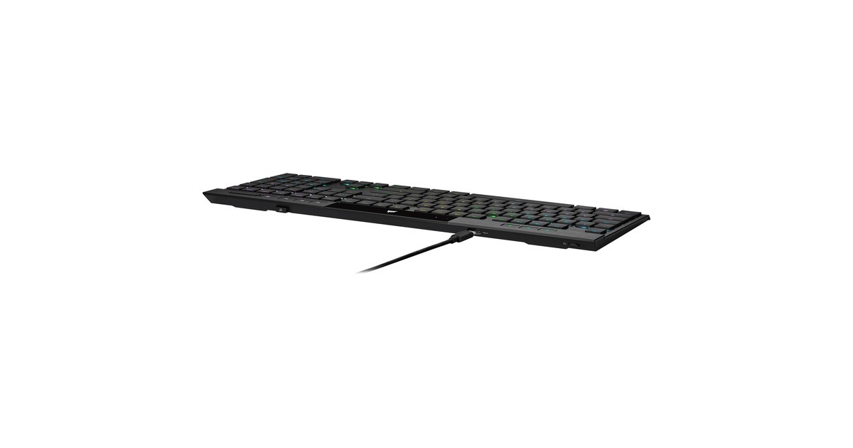 CorsairK100 AIR Wireless RGB, gaming toetsenbord  (Zwart, US lay-out, Cherry MX-Technologie, RGB leds)