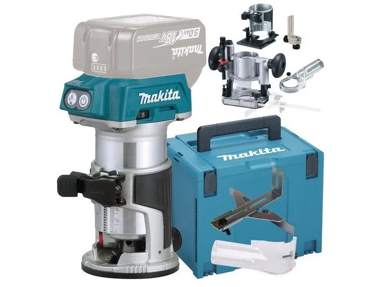 Makita DRT50ZJX5 Batteridrevet fræser 6- 8mm, 10.000 - 30.000 omdrejninger/min