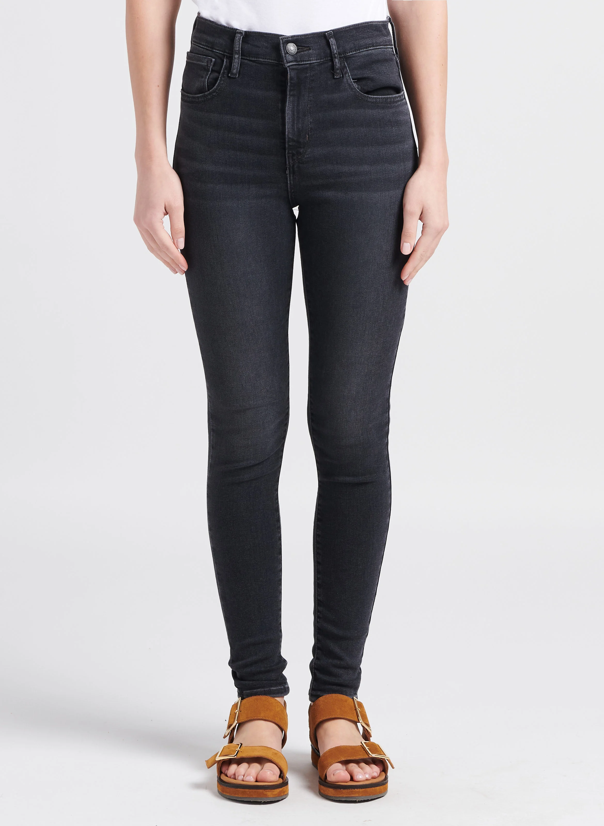 720 HIRISE SUPER SKINNY - Jean skinny taille haute en coton mélangé | Noir