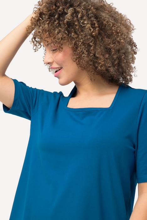 T-Shirt, A-Linie, Carree-Ausschnitt, Halbarm