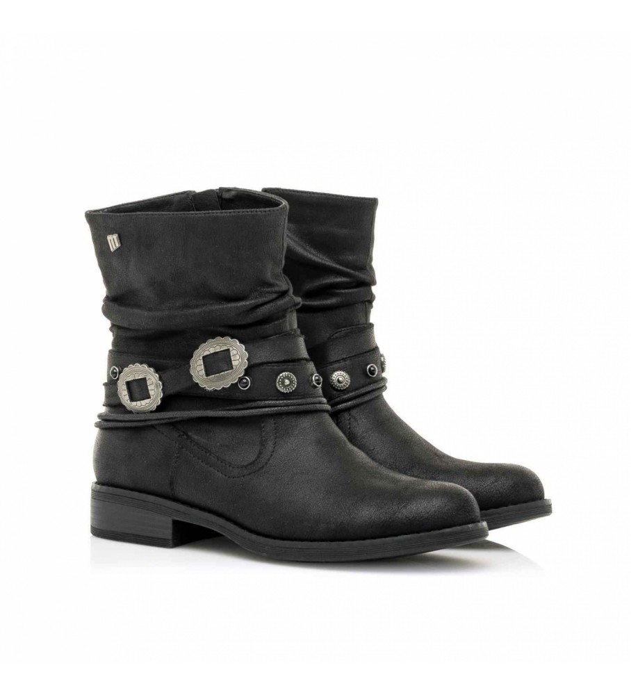 Botas pretas Mustang Persea