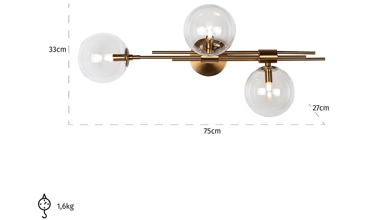 Wandlamp 210704 Davine B75 x D27 cm