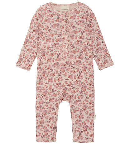 Minymo Strampler - Rib - Peach Peitsche