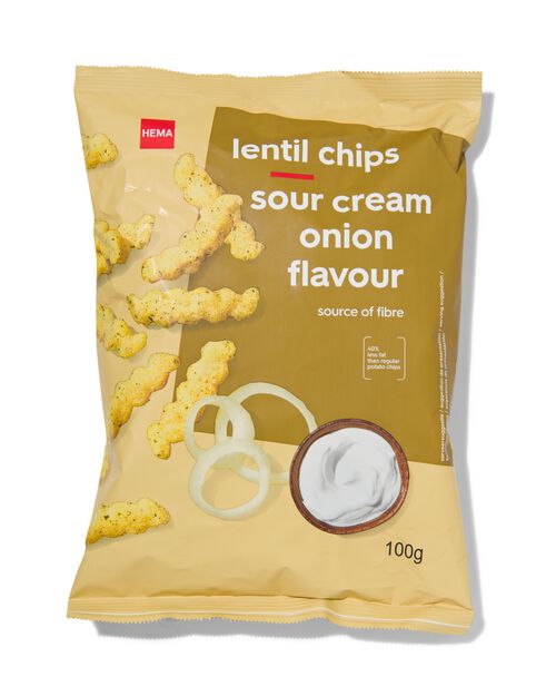 chips de lentilles à la crème aigre et à loignon 100g