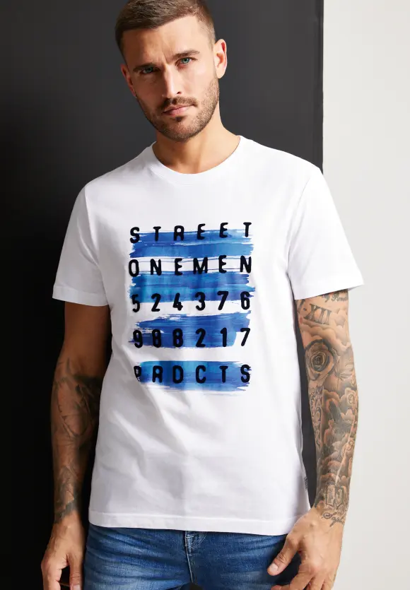 T-Shirt mit Wordingprint - White