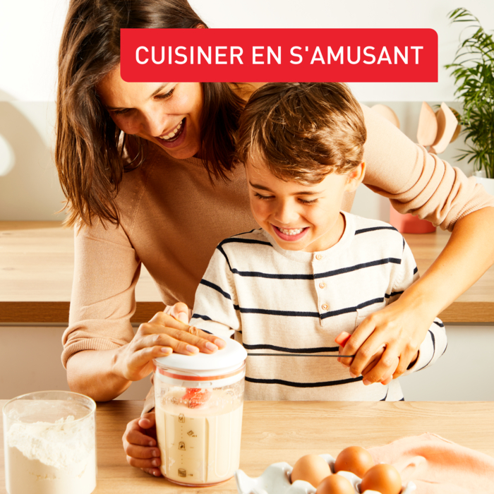 Tefal Crêpes Express, Mélangeur pâte à crêpes, Pâte parfaite en 2 minutes