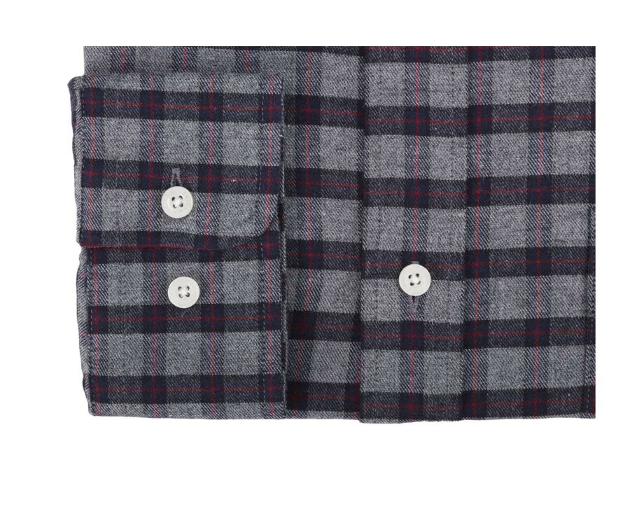 Chemise flanelle à carreaux Navy et gris - FRANKLIN