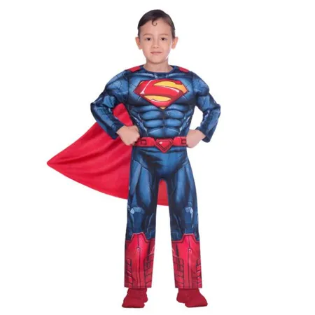 amscan Kinderkostüm Superman Classic Alter 6-8 Jahre, 116 - 128 cm