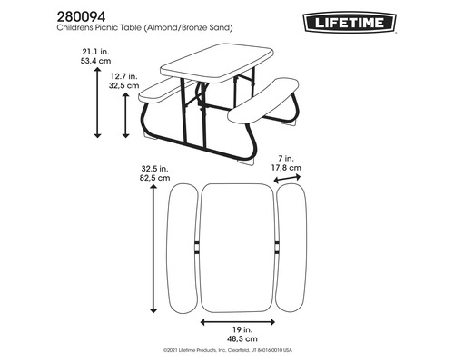 LIFETIME 4-zits kleutermeubelset bestaande uit: bank, tafel, grijs kunststof