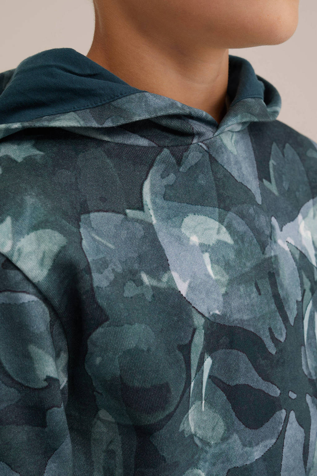 WE Fashion sweater met all over print blauw/petrol/multi