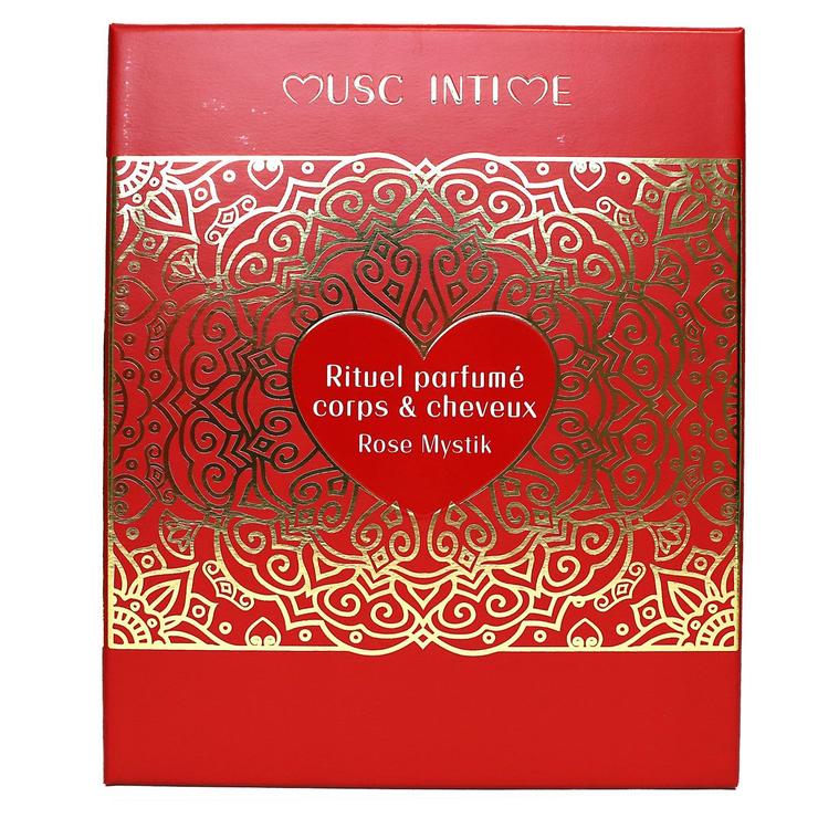 Coffret Noël Rituel parfumé corps et cheveux Rose Mystik