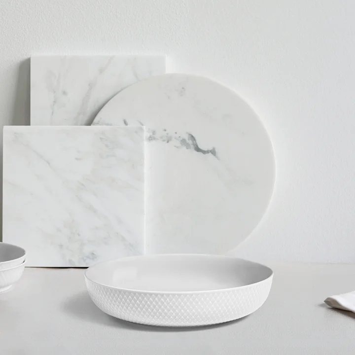 Lyngby Porcelæn - Rhombe Schale Ø 22 cm, marble