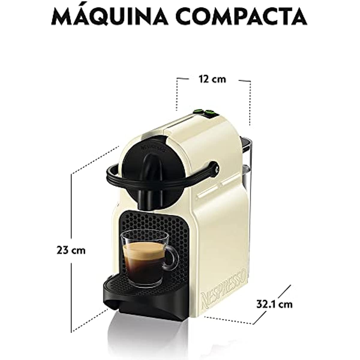 Nespresso Inissia Cafeteira 220V, m&aacute;quina de caf&eacute; Espresso em casa, c&aacute;psula / c&aacute;psula el&eacute;trica autom&aacute;tica (creme)