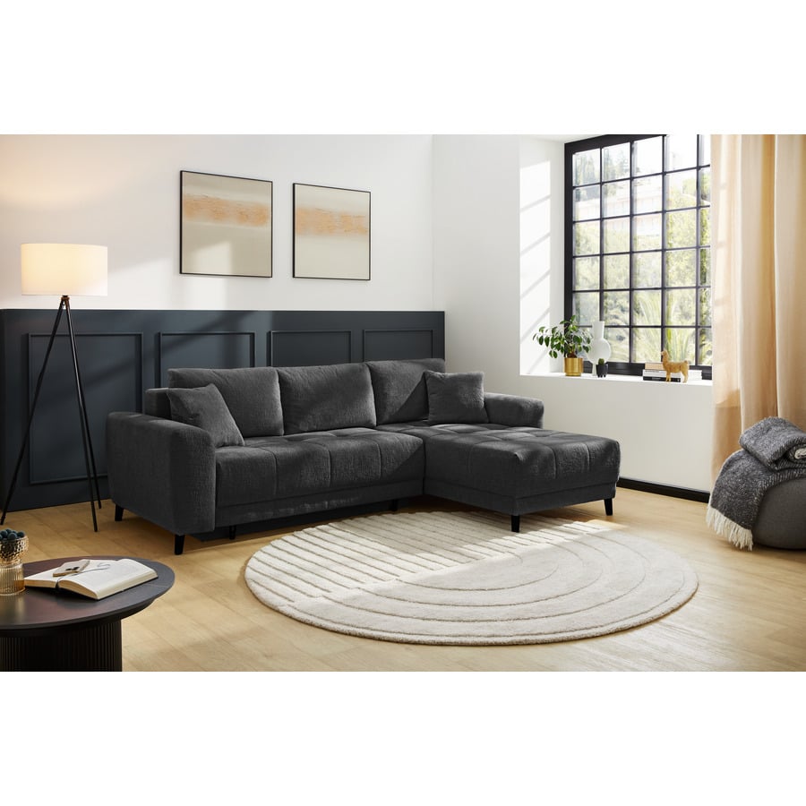Ecksofa Bea Stoff Chenille beige