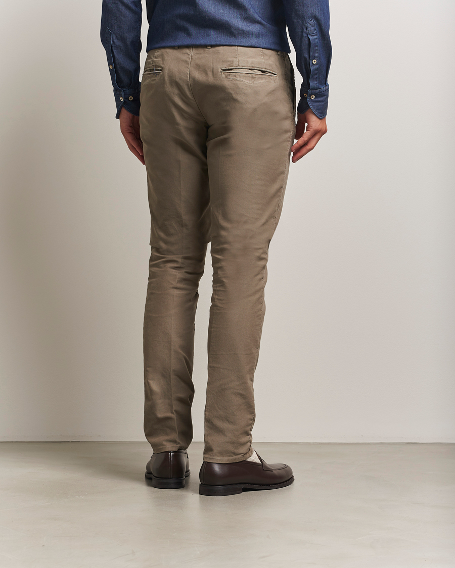 Incotex Slim Fit Garment Dyed Slacks Taupe