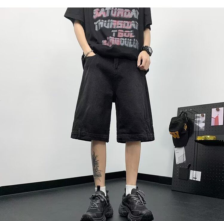 DuckleBeam - Mid Rise Washed Panel Jorts