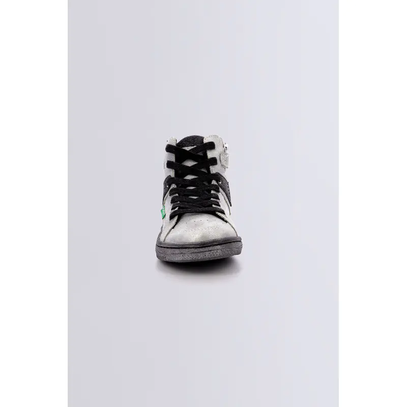 LOWELL ARGENT NOIR SNEAKERS HAUTES Synthétique Fille