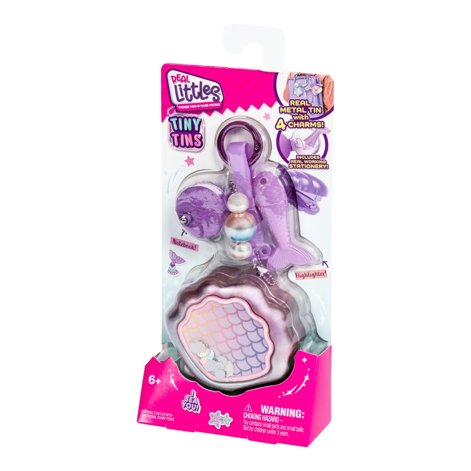 Real Littles Mini dåser med charms af skoleredskaber - Clip on Playset