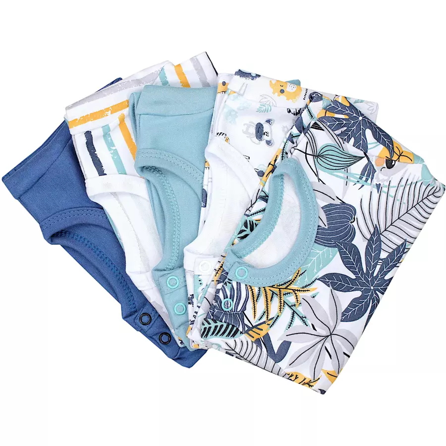 TupTam Baby Jungen Langarmshirt 5er Set orangegelb