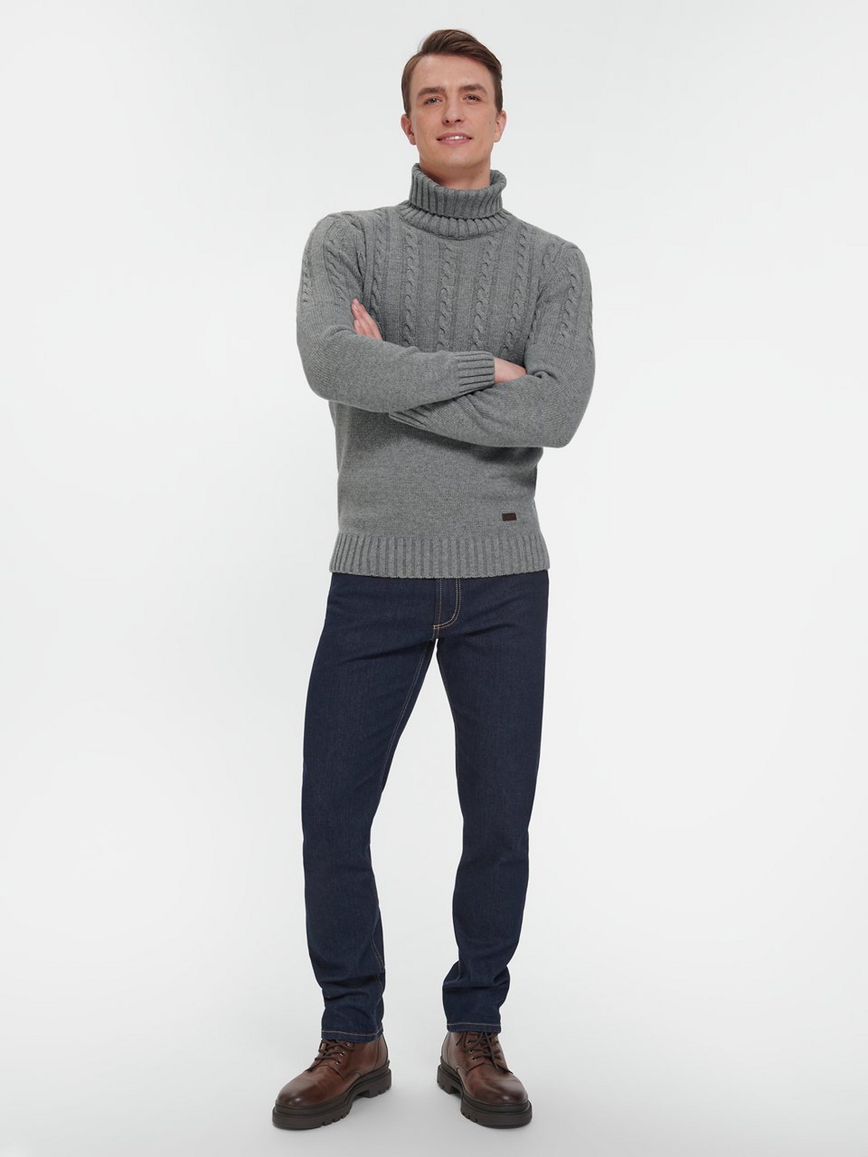 Rollkragen-Pullover Duffle Cable Rollneck