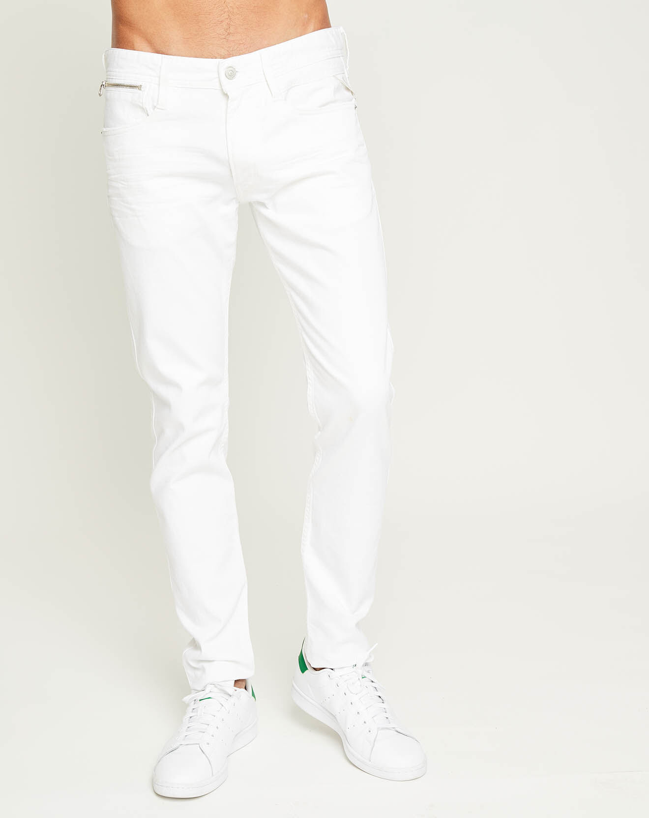 Replay Jean Anbass Zip blanc