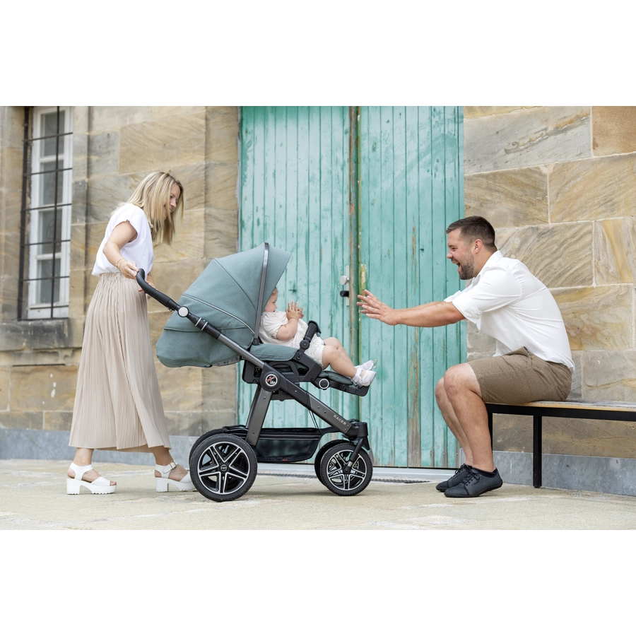 Hartan Kinderwagen Racer GTS mit Handbremse Bellybutton elegance (921) Gestellfarbe schwarz