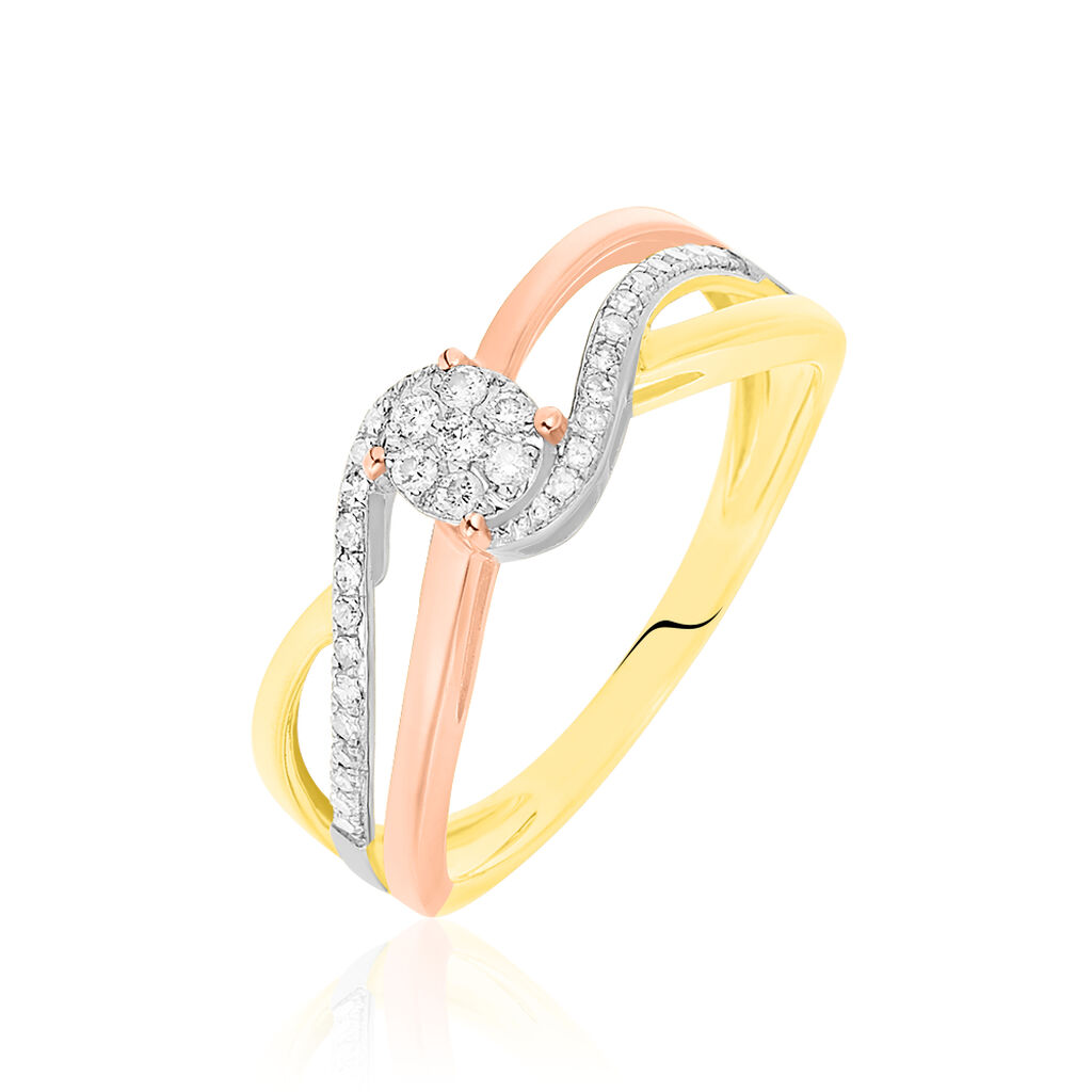 Bague Kyliane Or Tricolore Diamant