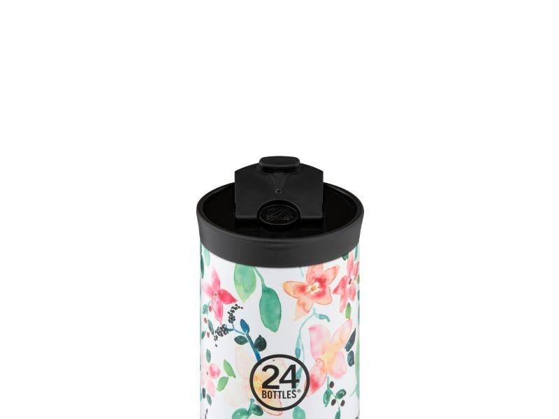 24Bottles Thermobecher Travel Tumbler 350 ml, Little Buds Thermotasse mit doppelwandiger Edelstahlisolation