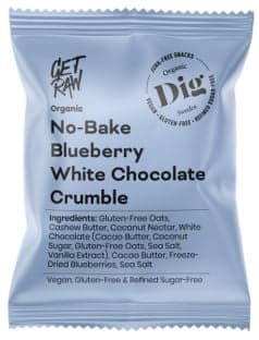 Dig BIO No-Bake Blueberry White Chocolate Crumble glutenfrei