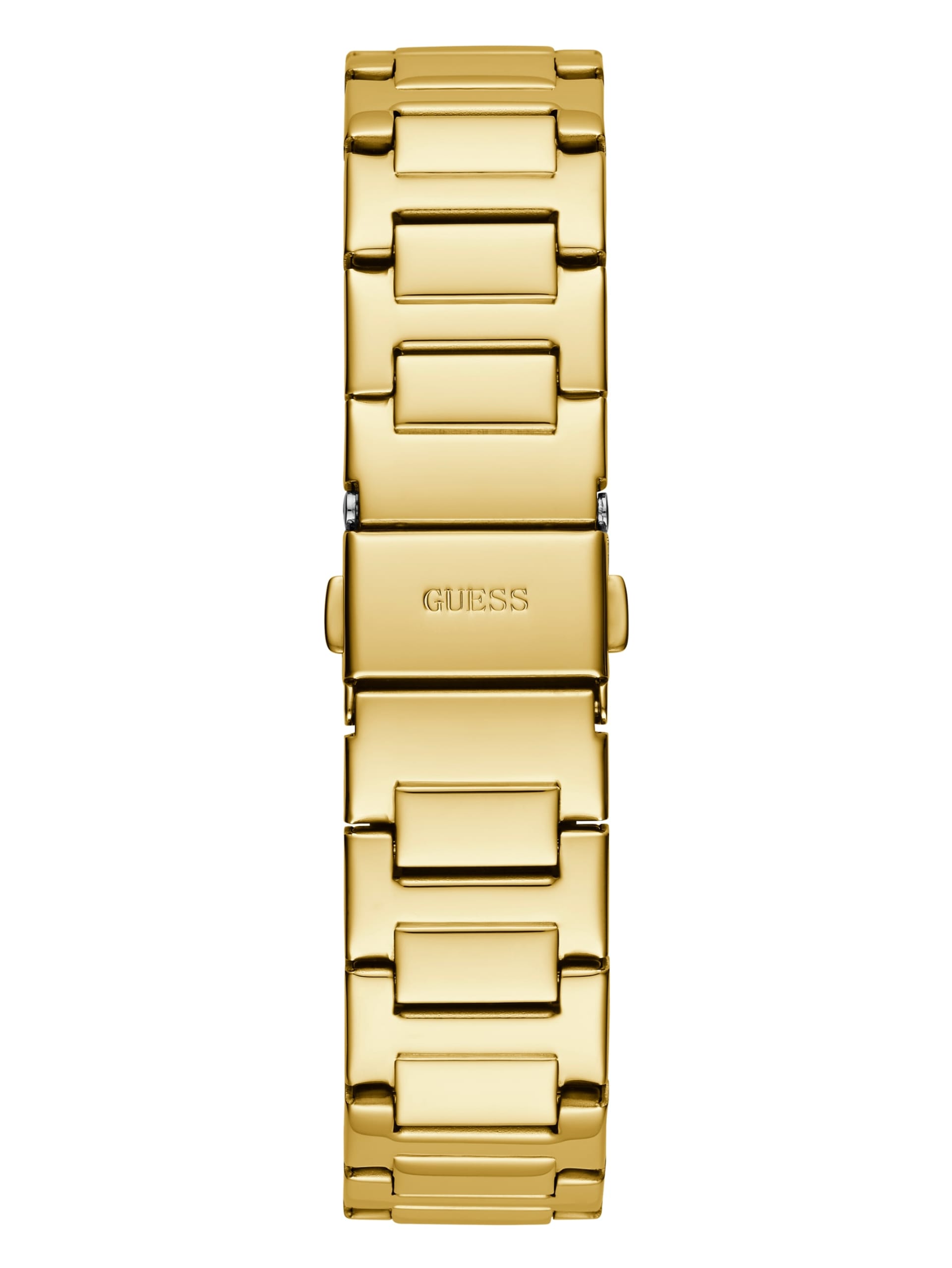 Relógio multifuncional dourado com cristais