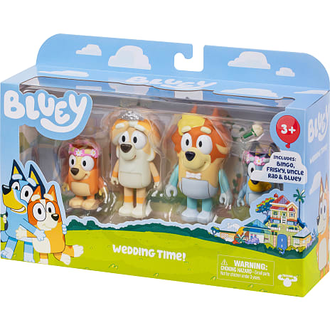 Bluey figurer bryllup 4-pak