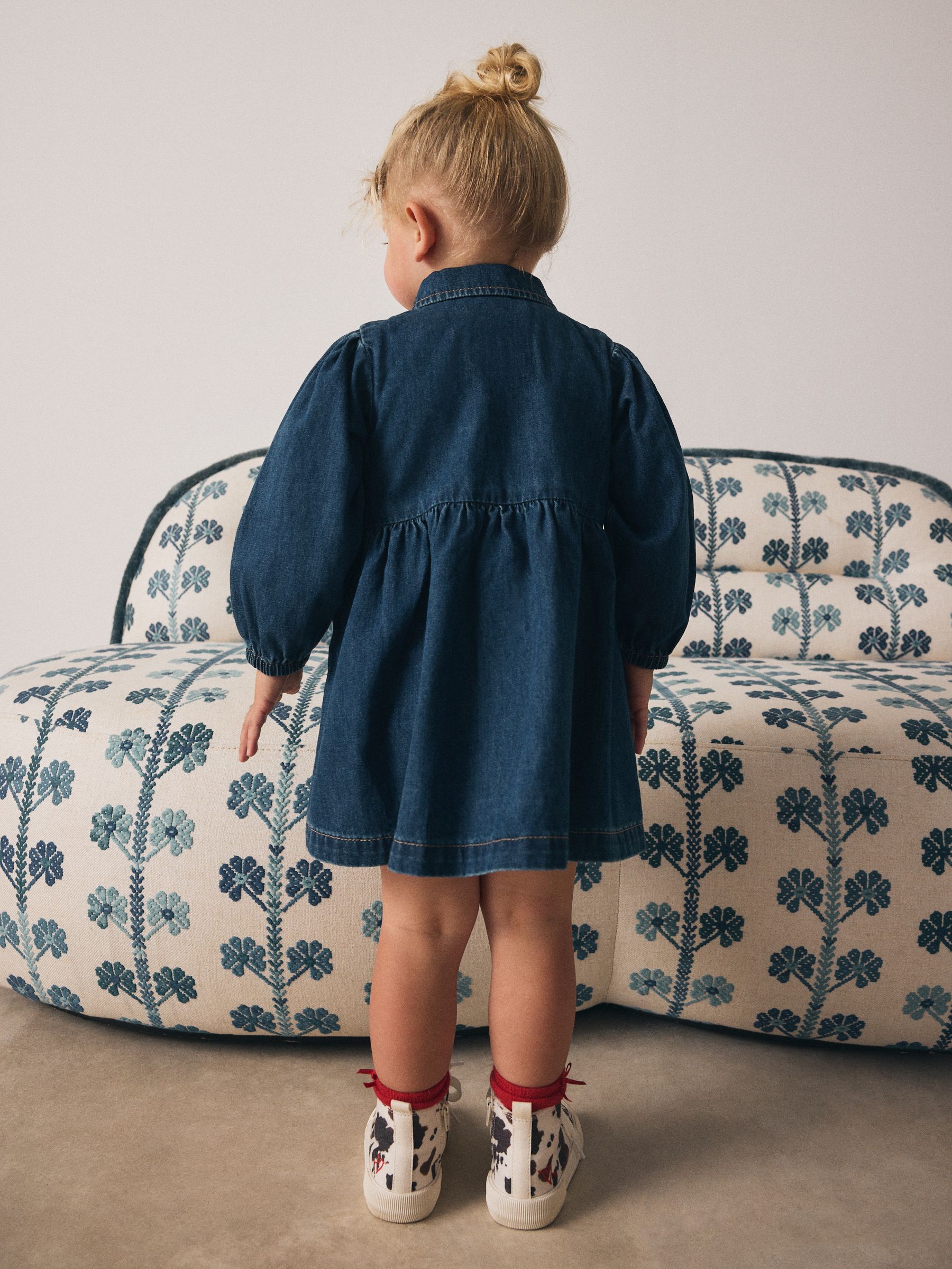 Denim donkerblauw - Overhemdjurk (3 mnd - 8 jr)