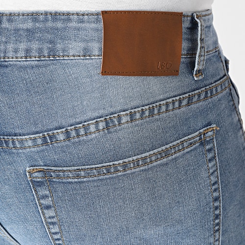 Short Jean Avec Dechirures 0018 Bleu Clair