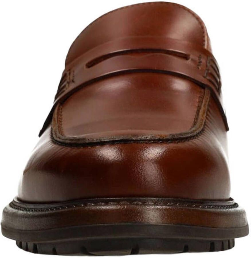 Manfield Heren Cognac leren loafers
