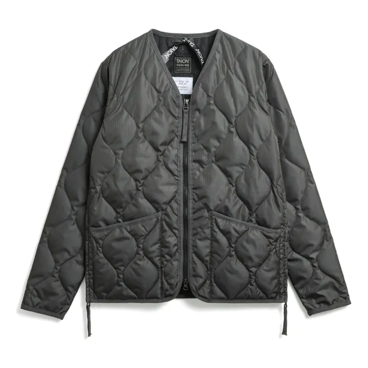 Taion Veste Matelassée Military Unisexe | Gris anthracite