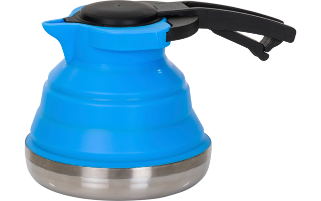Berger Falt-Wasserkessel Edelstahl blau 1,2 Liter gefaltet 6 cm hoch