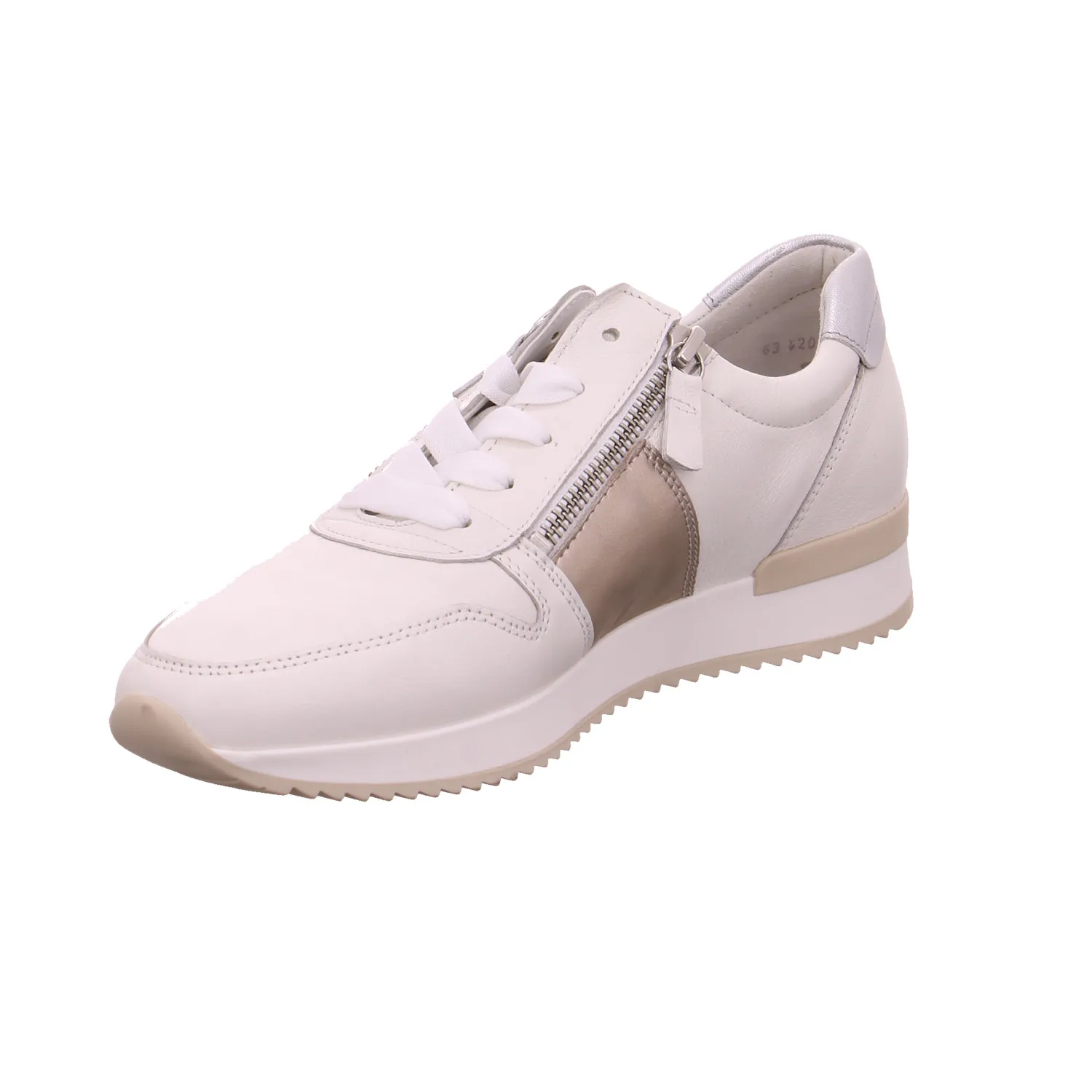 GABOR Sneaker Offwhite Leder  mit Wechselfussbett