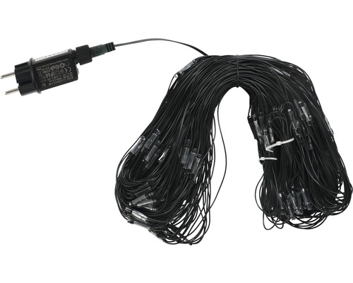 Lichtnetgordijn Lafiora 3 x 3 m + 10 m aansluitdraad, neutraal witte lichtkleur, inclusief timer en dimmer