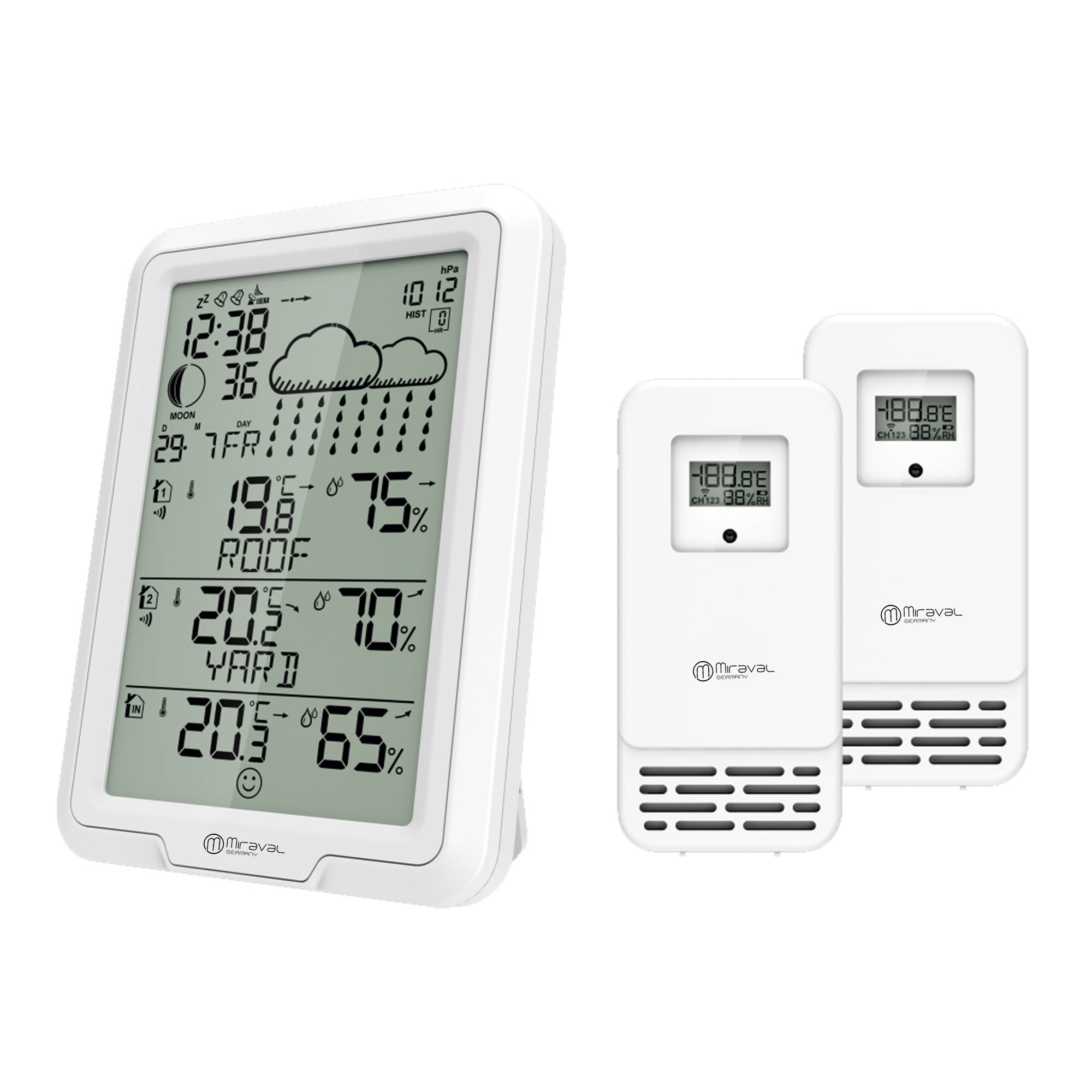 MiravalMiraval Wetterstation + 2 Sensoren individuell benennbar