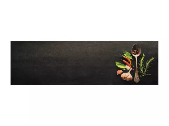Tapis de cuisine lavable impression d'épices 45x150 cm velours