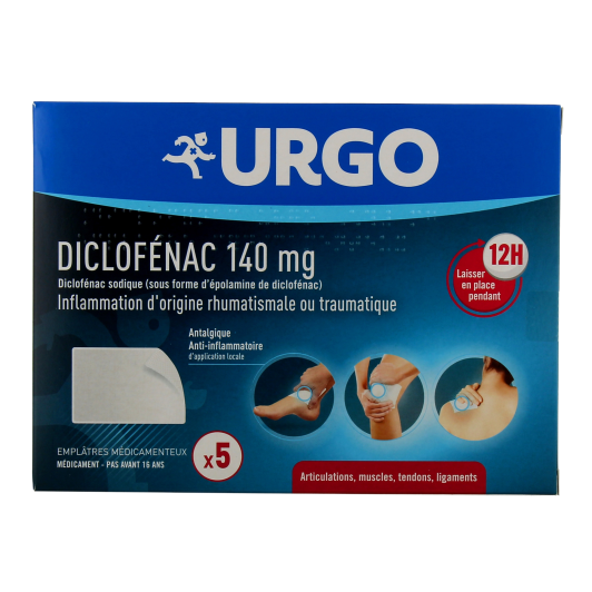 Urgo Diclofenac Emplâtres Médicamenteux 140 mg