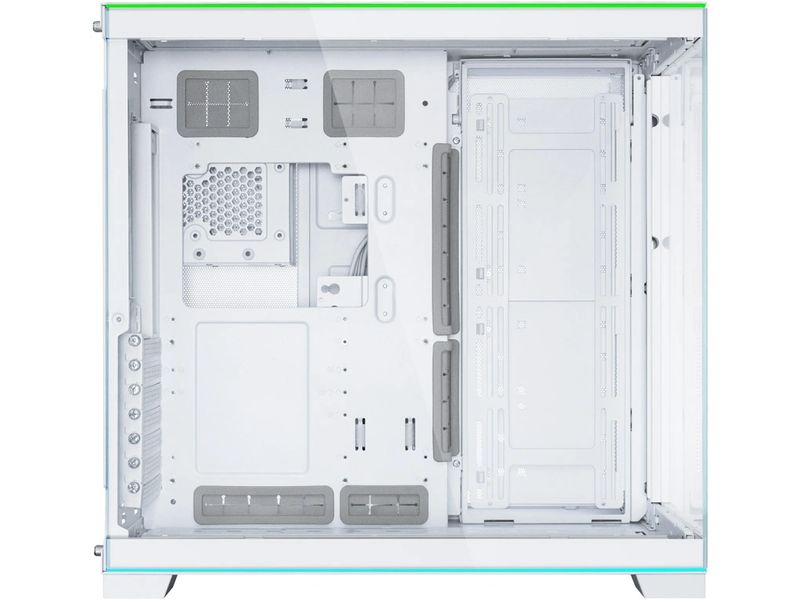 Lian Li PC-Gehäuse O11 Dynamic EVO RGB Weiss Vielseitig einsetzbarer Midi-Tower mit Sichtfenster