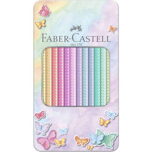 FABER-CASTELL Sparkle Pastell 12er Metalletui