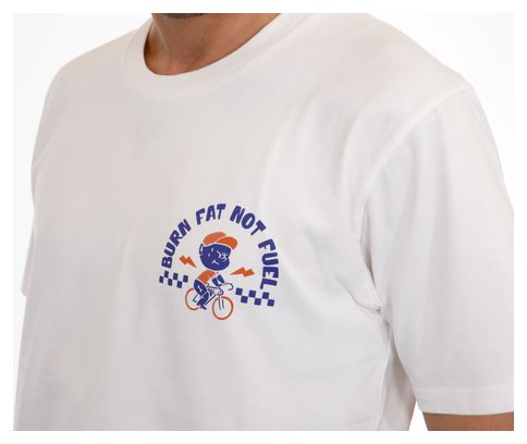 T-Shirt LeBram Burn Fat Not Fuel Blanc